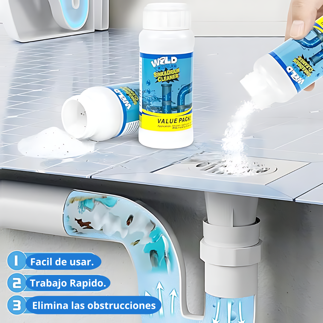 WILD TORNADO  – Limpiador Potente para Drenajes y Fregaderos 🚿