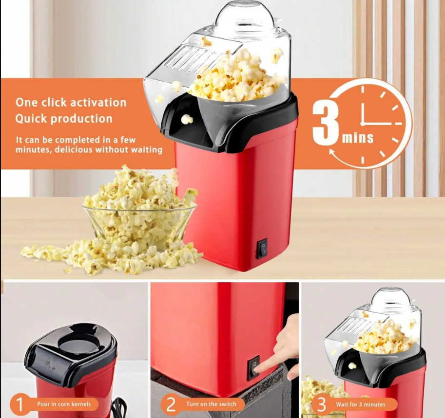 Mini Máquina de Pororo – Palomitas Estilo Cine en 2 Minutos 🍿✨