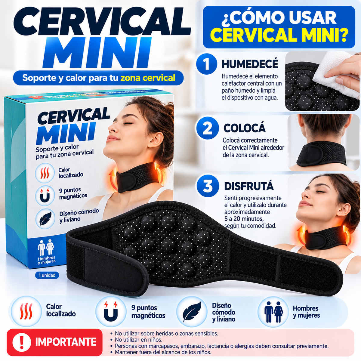 🔥 Cervical Mini: ¡Aliviá la tensión del cuello y disfrutá de mayor comodidad! 💆‍♂️✨