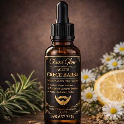 🔥 CHUNI GLOW – ACEITE CRECE BARBA 🔥2X1 POR ESTE MES