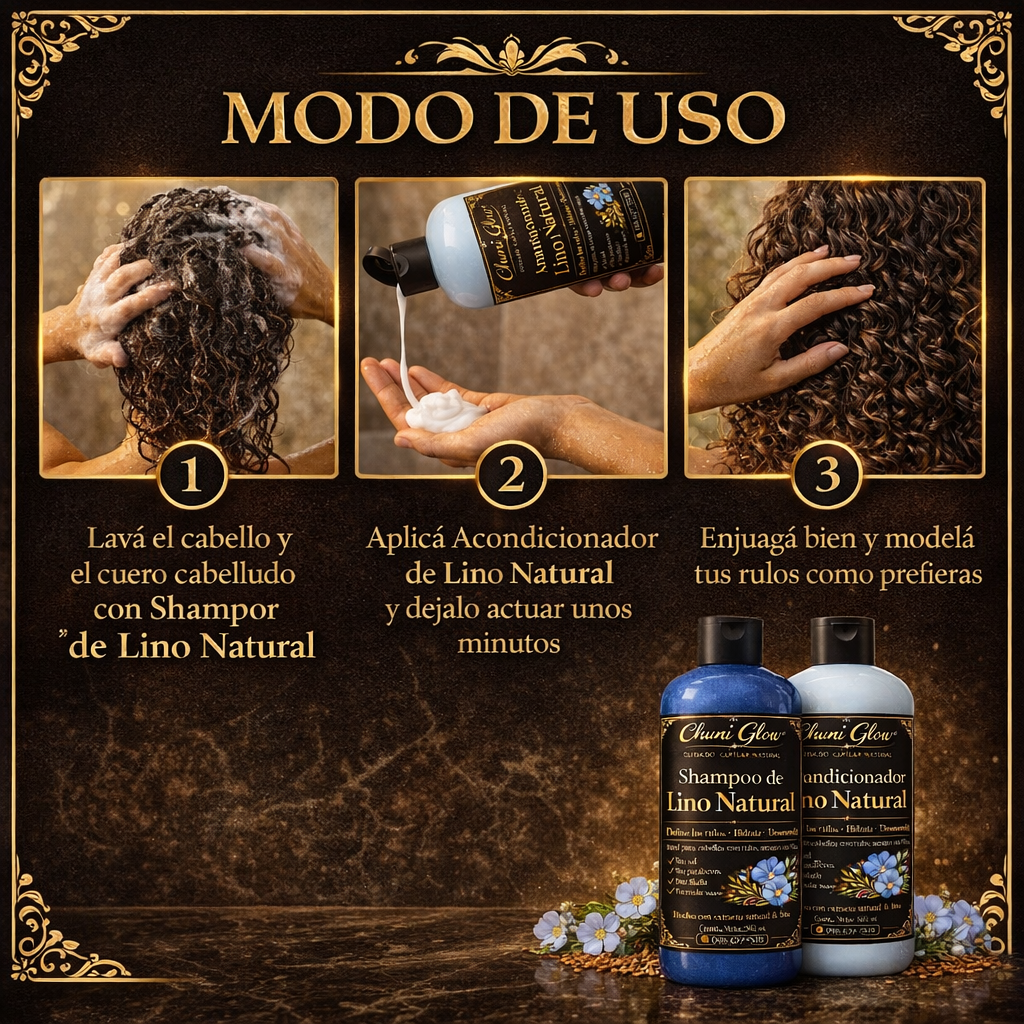Shampoo y acondicionador de rulos,  definidos, hidratados y sin frizz en menos de 30 días.