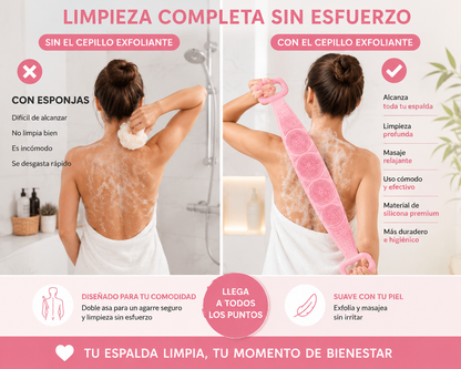 Cepillo Exfoliante de Silicona para Espalda y cuerpo ⭐ ⭐ ⭐ ⭐ ⭐