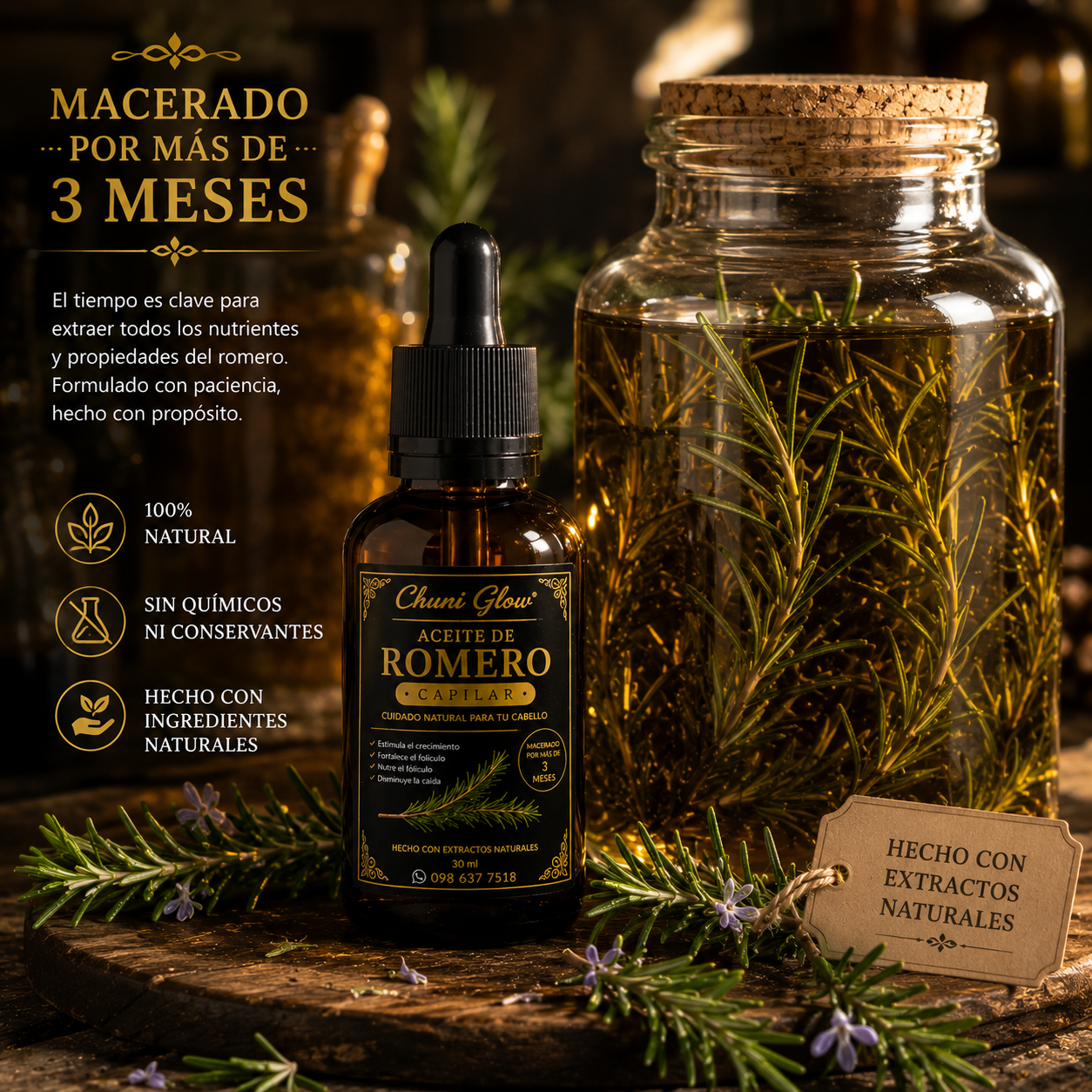 🌿 Aceite de Romero- Producto esencial para la recuperación capilar