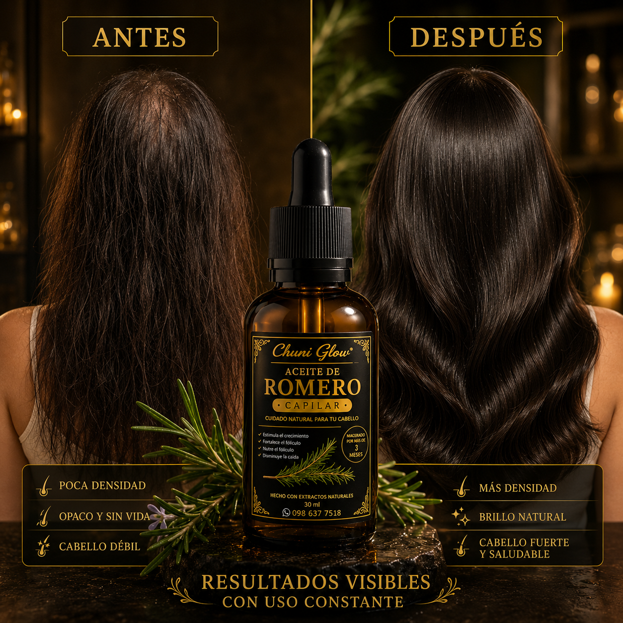 🌿 Aceite de Romero- Producto esencial para la recuperación capilar