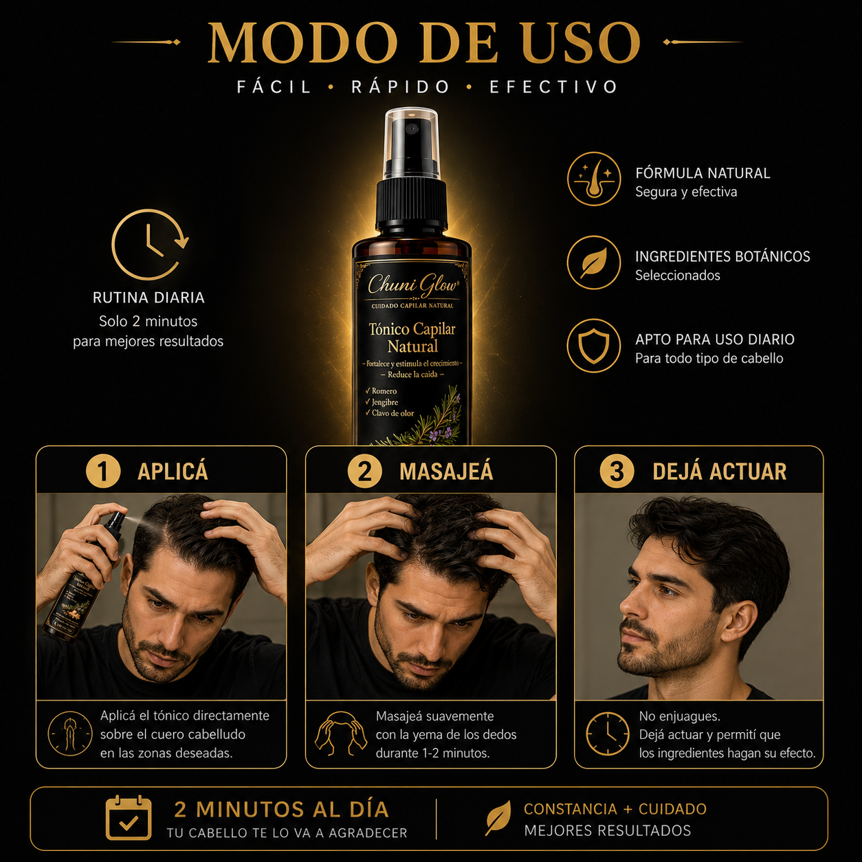 Tónico natural de recuperación capilar...🫚🌿🍂  Recuperación natural desde la raíz