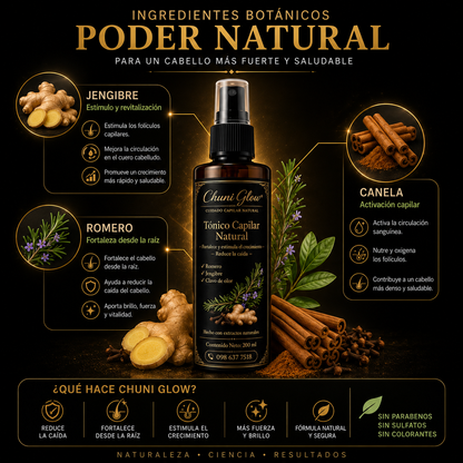 Tónico natural de recuperación capilar...🫚🌿🍂  Recuperación natural desde la raíz