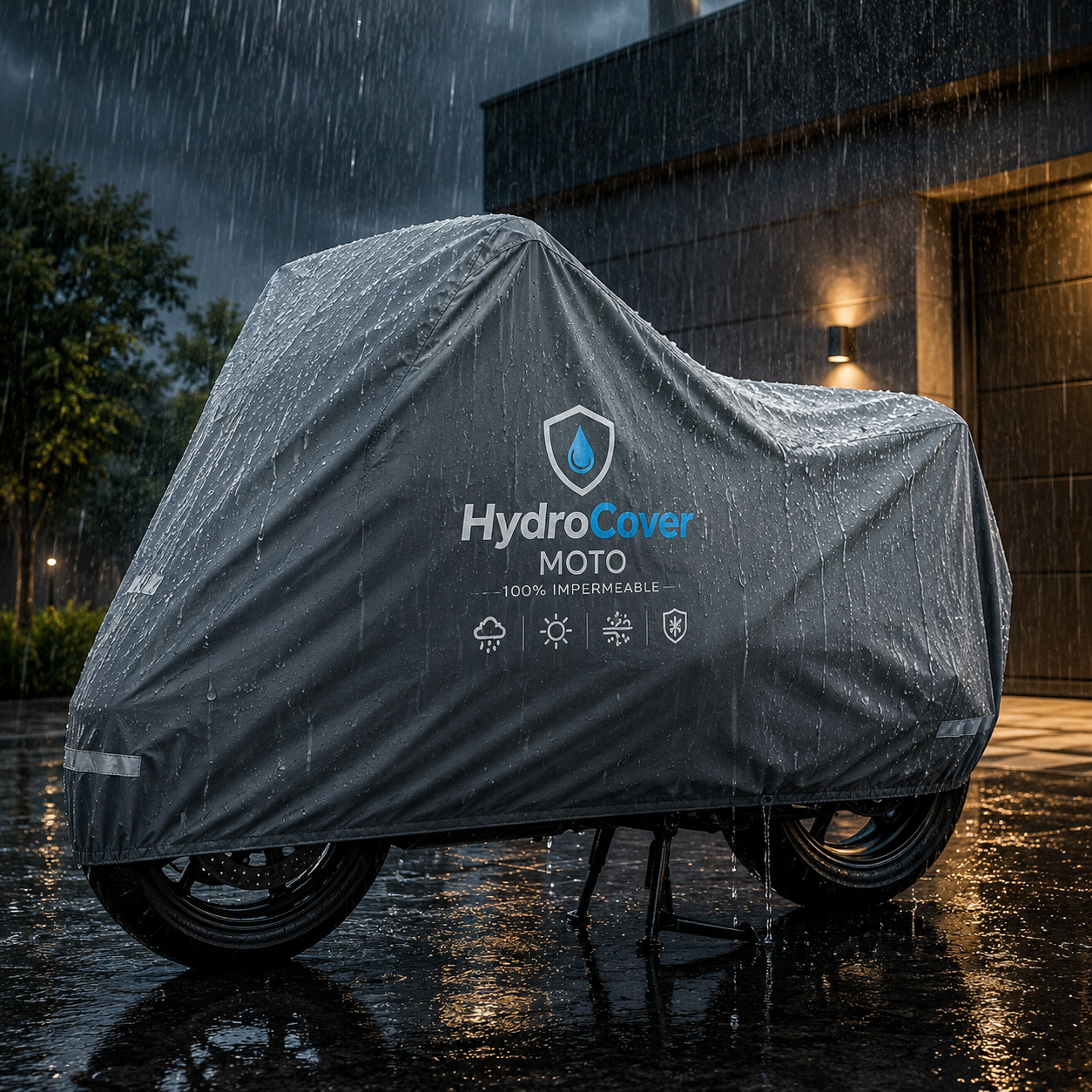 HydroCover Moto ⭐⭐⭐⭐⭐- La funda 100% impermeable que tu moto necesita.