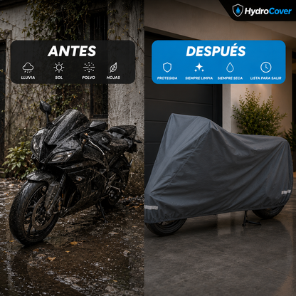 HydroCover Moto ⭐⭐⭐⭐⭐- La funda 100% impermeable que tu moto necesita.