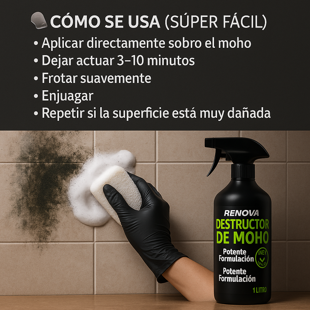 Destructor de  Moho 1L – ¡Elimina Moho y hongos en Minutos! + Envío Gratis 😱🔥