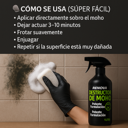 Destructor de  Moho 1L – ¡Elimina Moho y hongos en Minutos! + Envío Gratis 😱🔥